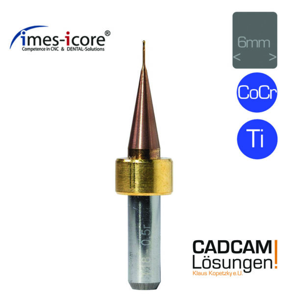 imes icore 0.5mm 6mm radius milling tool l4mm cocr ti universal fräser t18