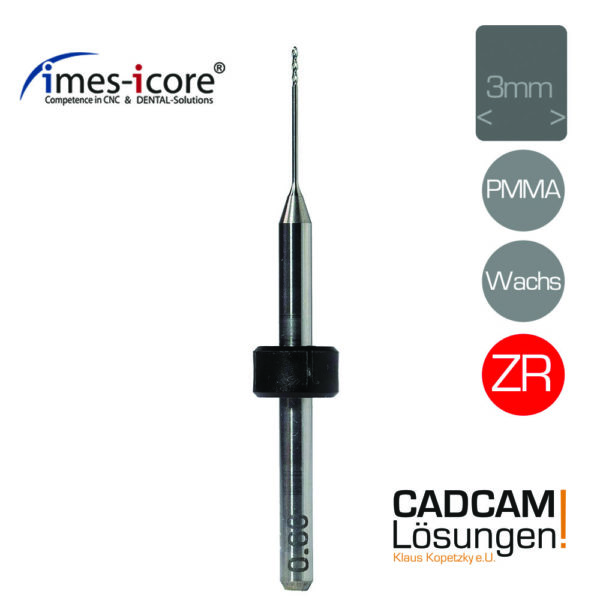 imes icore 0.6mm 3mm radius milling tool long l12mm pmma wachs zr t32