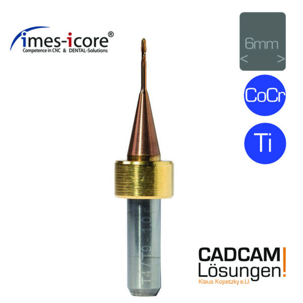 imes icore 1.0mm 6mm radius milling tool short l9mm titan cocr t4 t9