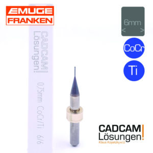 emuge 0.75mm 6mm milling tool l6 titan cocr fräse 01r