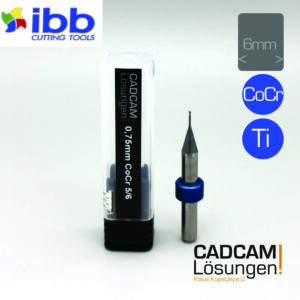 ibb 0.75mm 6mm milling tool titan cocr